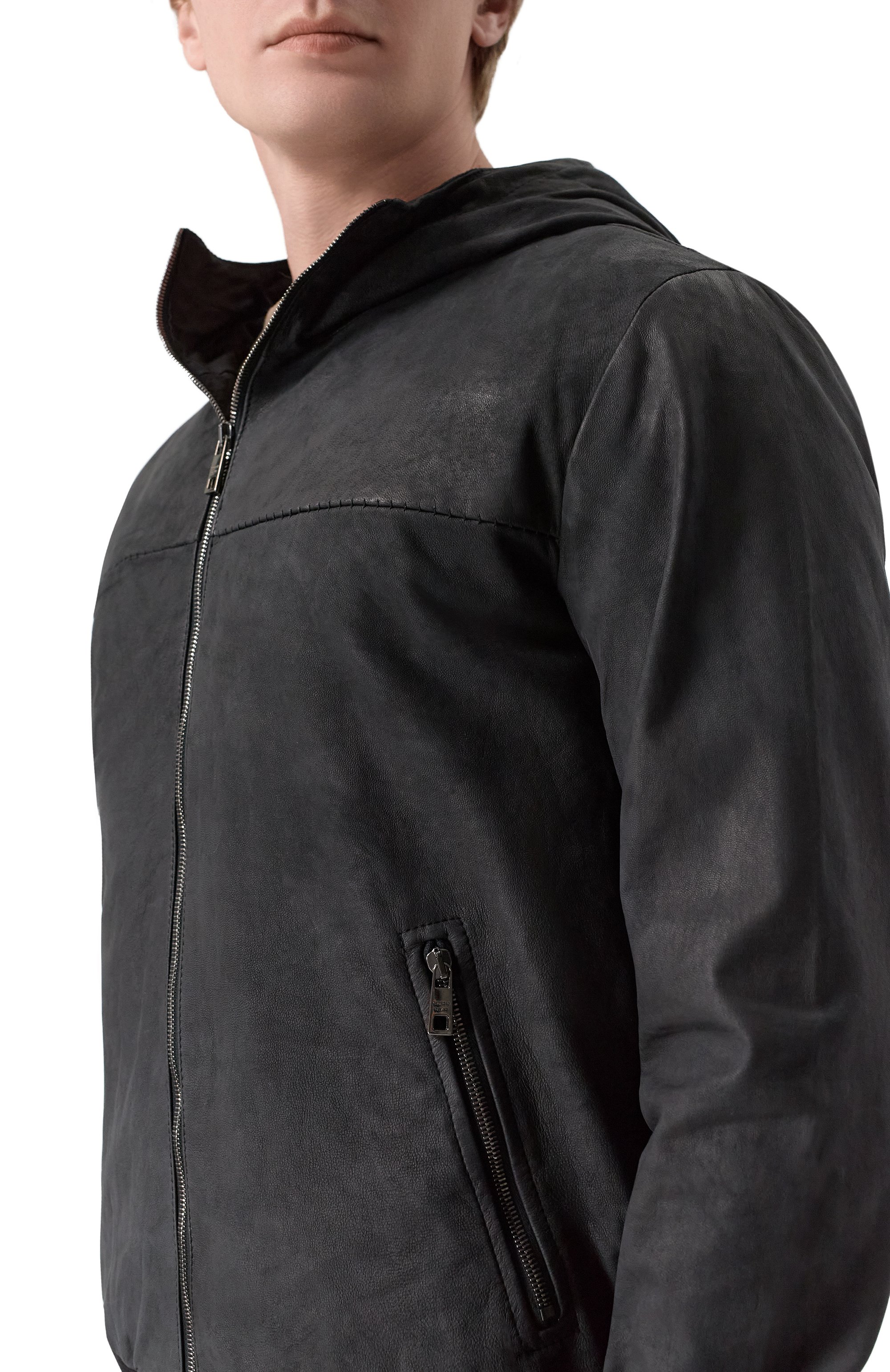 Кожаный бомбер GIORGIO BRATO, арт. GU26S14096NAPSTM, фото 5