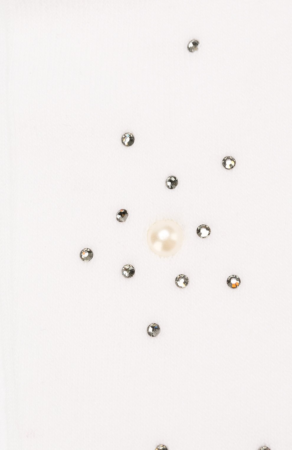 Колготки из хлопка с жемчужинами LA PERLA белого цвета по цене 9620 руб., арт. 47718/000-0, фото 2 Колготки из хлопка с жемчужинами LA PERLA, арт. 47718/000-0, фото 2