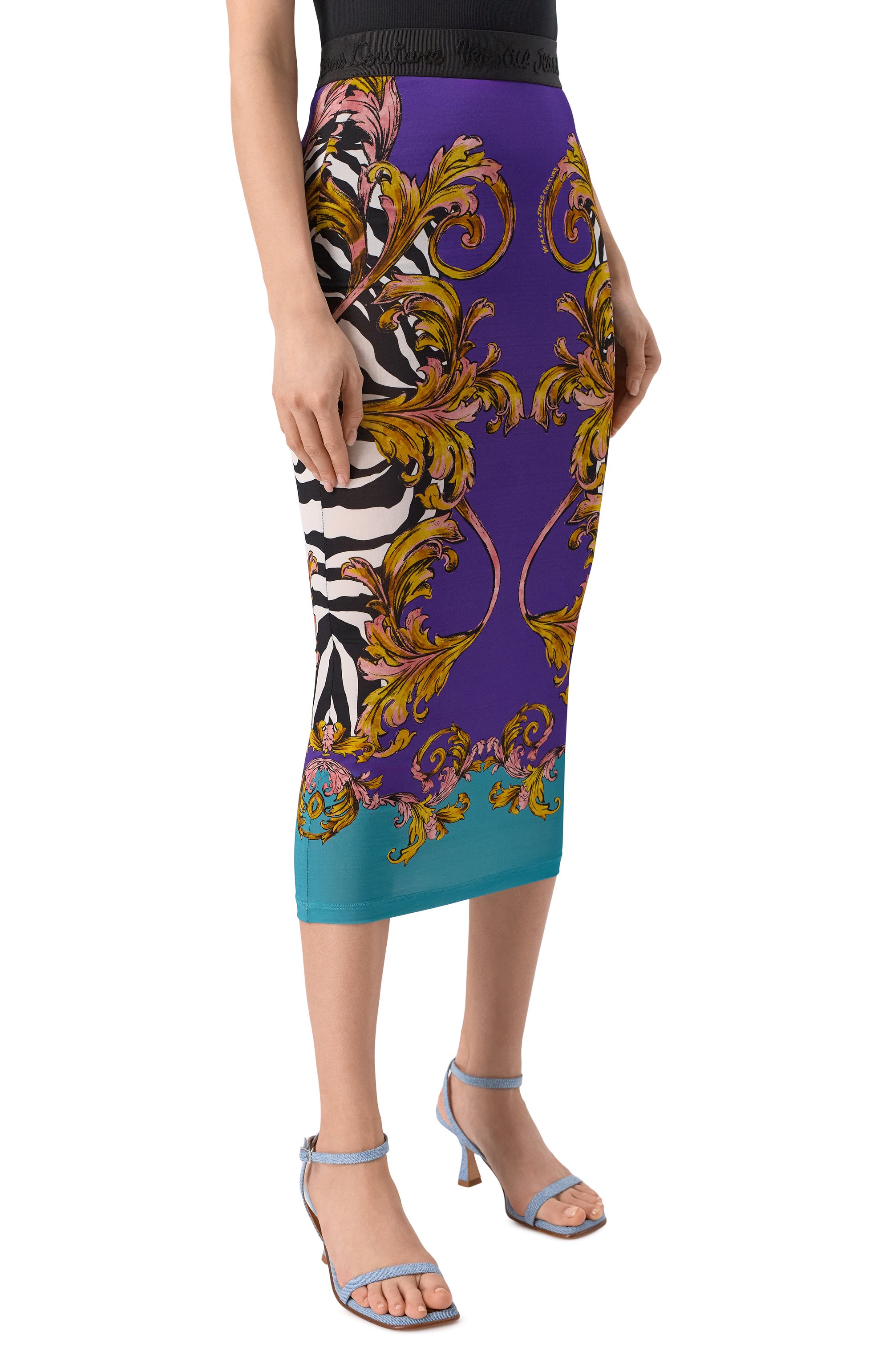 Юбка из вискозы VERSACE JEANS COUTURE, арт. 78HAE8P6/JS475, фото 3