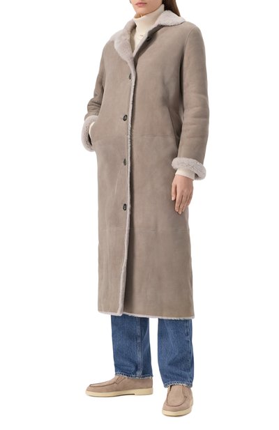 Двусторонняя дубленка из овчины LUDA NIKISHINA, арт. FC/MIKH/ZM-MR/LIGHTGREY, фото 2