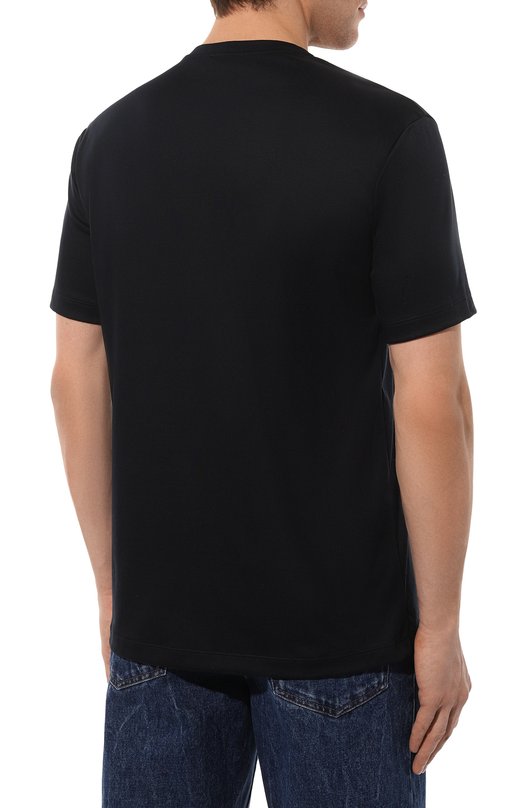 Хлопковая футболка Giorgio Armani 6LSM90/SJTKZ Синий  6LSM90/SJTKZ Фото 4