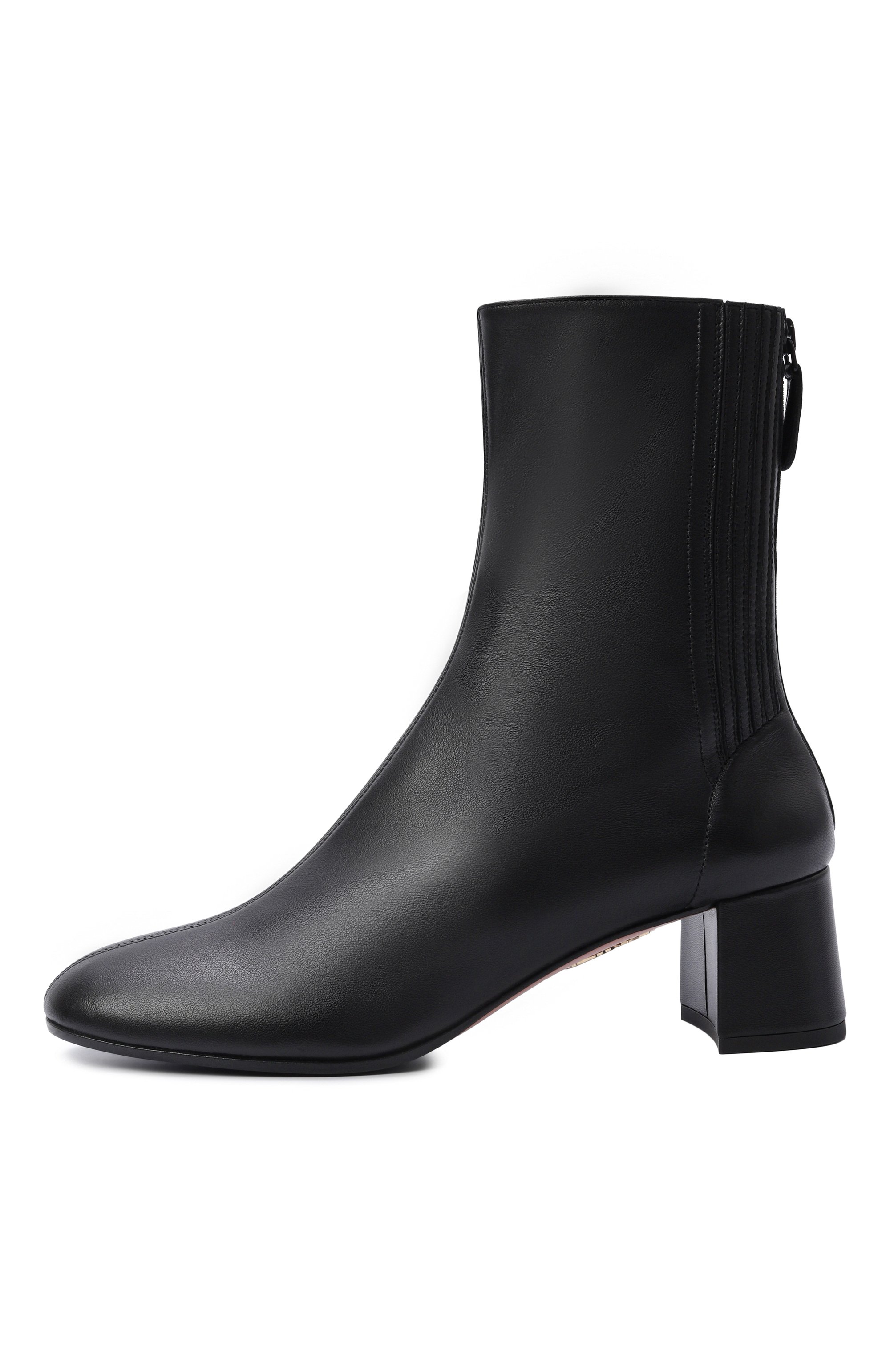 Кожаные ботильоны saint honore 50 AQUAZZURA, арт. SH0MIDB0-NAP-000_001, фото 4