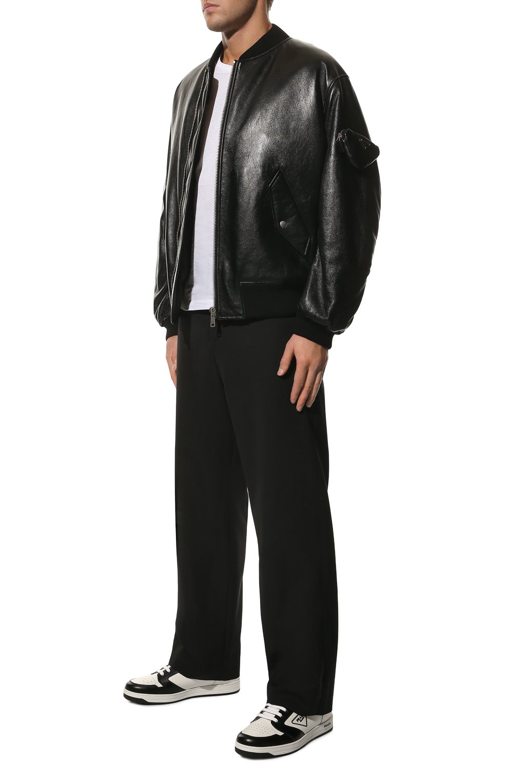 Кожаный бомбер PRADA, арт. UPW399-1ZFE-F0002, фото 2