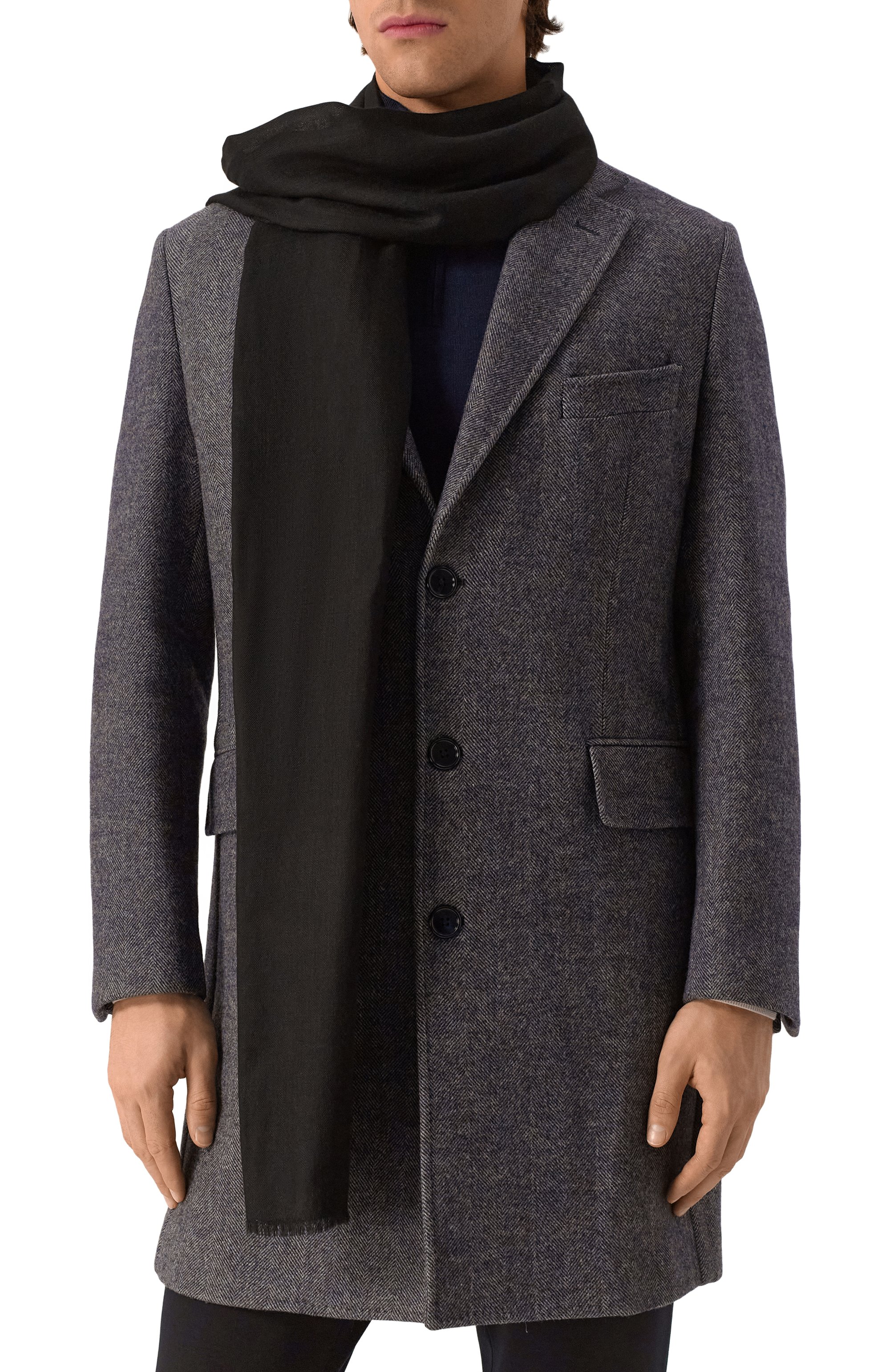 Кашемировый шарф MVST черного цвета по цене 48900 руб., арт. 81588/10, фото 2 Кашемировый шарф MVST, арт. 81588/10, фото 2