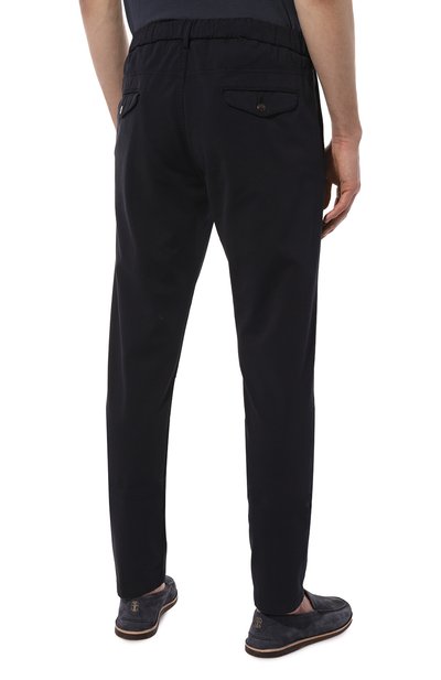 Хлопковые брюки ELEVENTY PLATINUM темно-синего цвета по цене 44900 руб., арт. G75PANB21 TET0G022, фото 4 Хлопковые брюки ELEVENTY PLATINUM, арт. G75PANB21 TET0G022, фото 4