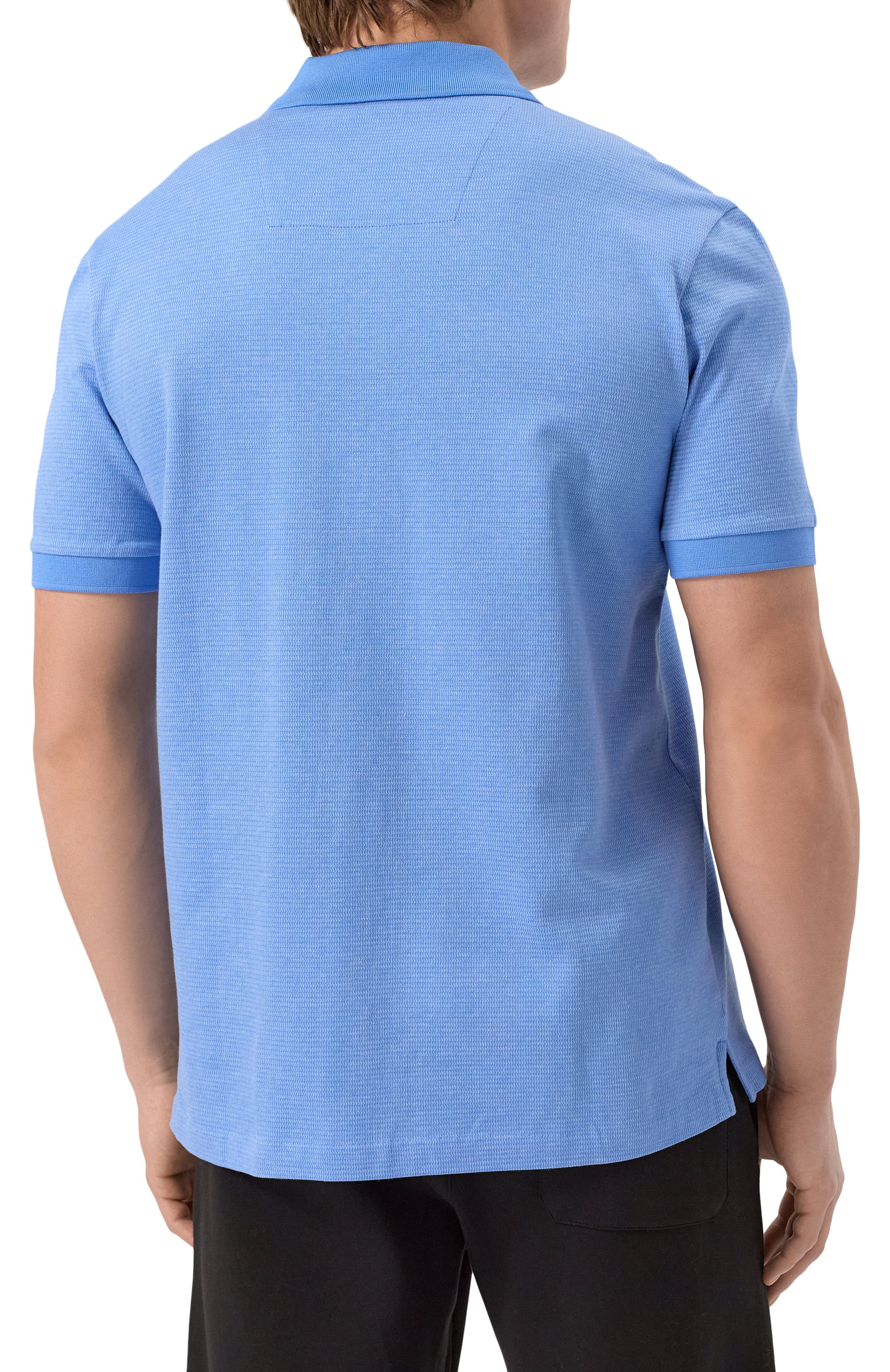 Хлопковое поло BOSS голубого цвета по цене 19500 руб., арт. 50532246, фото 4 Хлопковое поло BOSS, арт. 50532246, фото 4