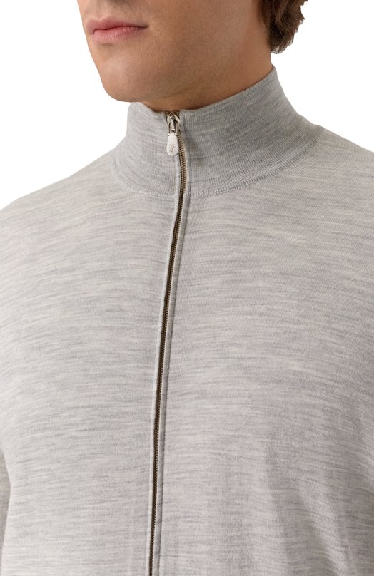 Кардиган из шерсти и кашемира Brunello Cucinelli M2400106 Серый  M2400106 Фото 5