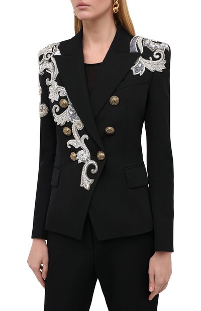 Шерстяной жакет BALMAIN, арт. UF17110/P050, фото 4