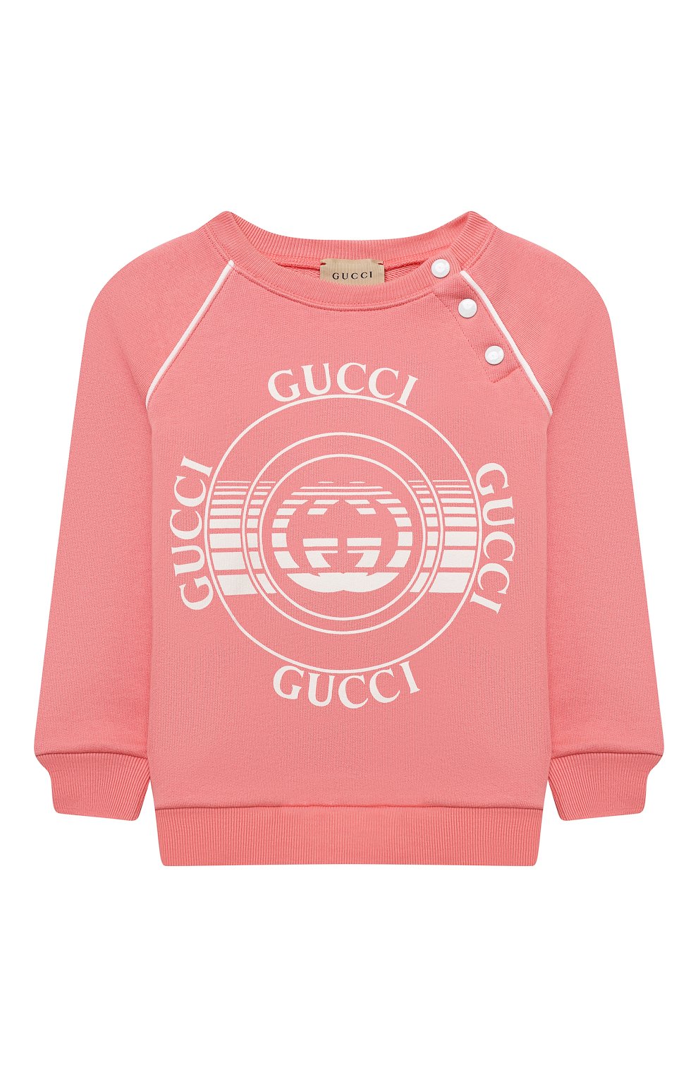 Хлопковый свитшот GUCCI розового цвета по цене 41200 руб., арт. 647900/XJC7E, фото 1 Хлопковый свитшот GUCCI, арт. 647900/XJC7E, фото 1
