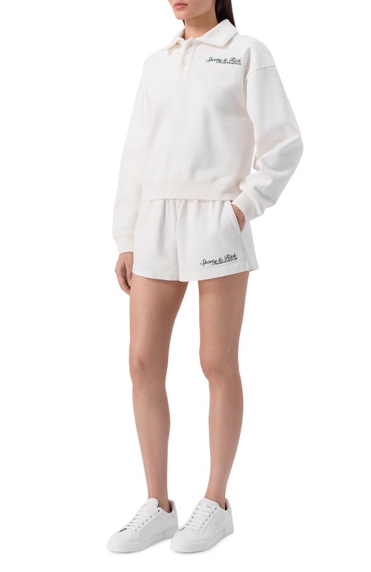 Хлопковое поло Sporty and Rich ST07261325WH01 Белый  ST07261325WH01 Фото 2