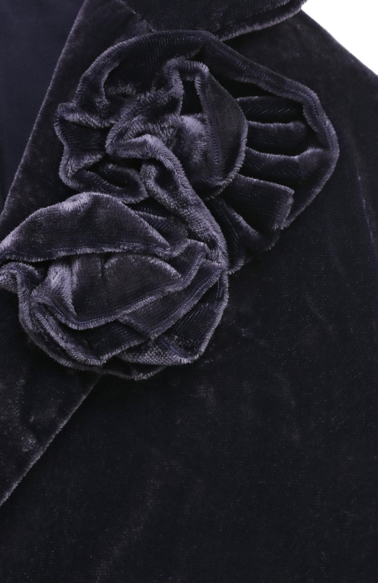 Детский костюм из вискозы ERMANNO SCERVINO темно-синего цвета, арт. SFCD001C/VE137/3A-8A | Фото 7 (Материал сплава: Проставлено; Рукава: Длинные; Материал внешний: Вискоза; Материал подклада: Вискоза; Драгоценные камни: Проставлено)