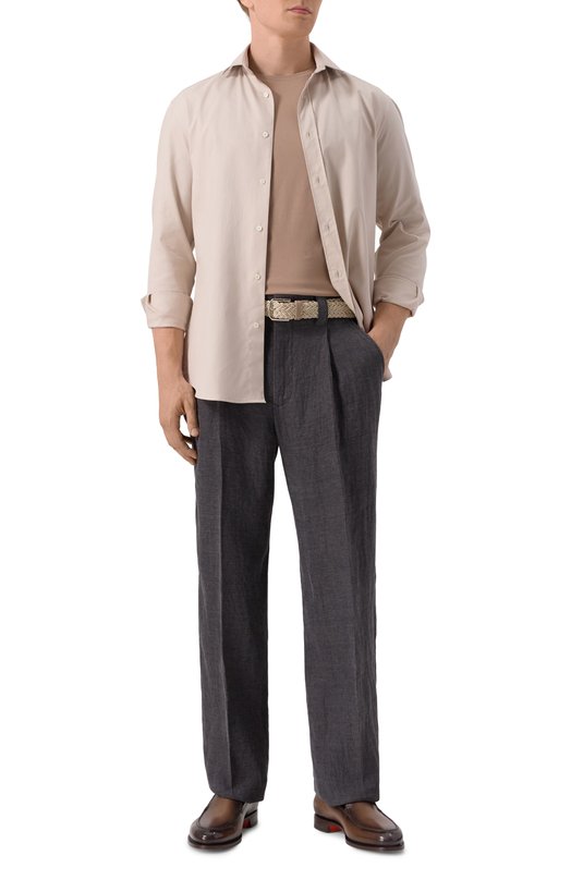 Льняные брюки Giorgio Armani GM001741/TE15998 Серый  GM001741/TE15998 Фото 2