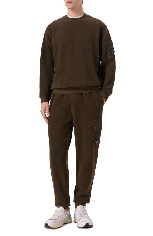 Хлопковый свитшот C.P. Company 19CMSS249A006614G Коричневый  19CMSS249A006614G Фото 2