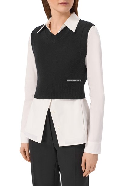 Комбинированная рубашка ALEXANDER WANG, арт. 1KC2261098, фото 3
