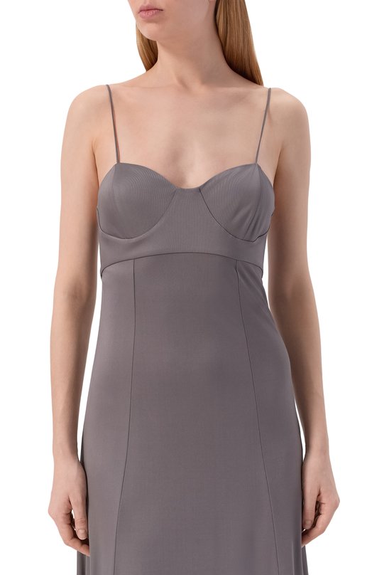 Платье из вискозы Dries Van Noten 011160/2617 Серый  011160/2617 Фото 5