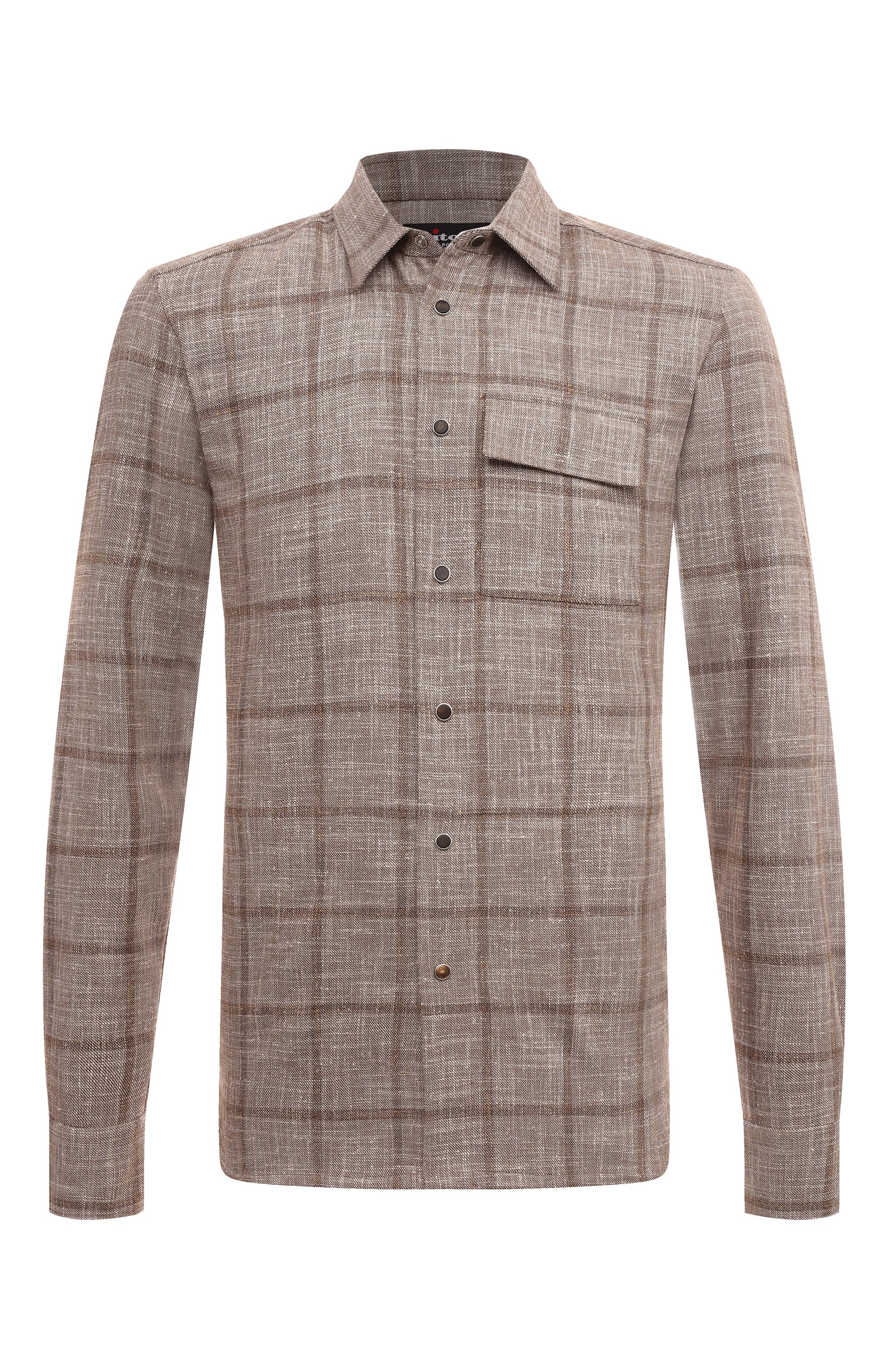 Рубашка из шерсти и шелка KITON, арт. UMCBUBAK0641C, фото 1