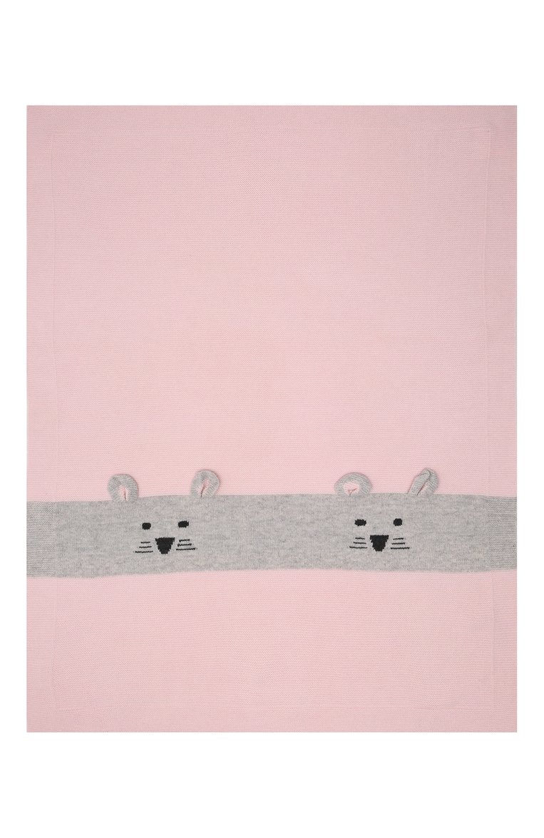 Детского шерстяное одеяло BABY T розового цвета, арт. 21AI152C0 | Фото 3 (Материал: Текстиль, Шерсть; Региональные ограничения белый список (Axapta Mercury): Не проставлено; Материал сплава: Проставлено; Нос: Не проставлено)