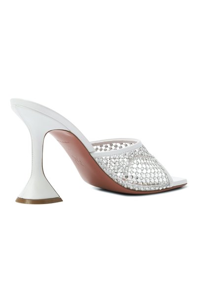 Текстильные мюли lupita 95 AMINA MUADDI белого цвета по цене 99500 руб., арт. LUPITA CRYSTAL NET SLIPPER 95/NAPPA, фото 5 Текстильные мюли lupita 95 AMINA MUADDI, арт. LUPITA CRYSTAL NET SLIPPER 95/NAPPA, фото 5