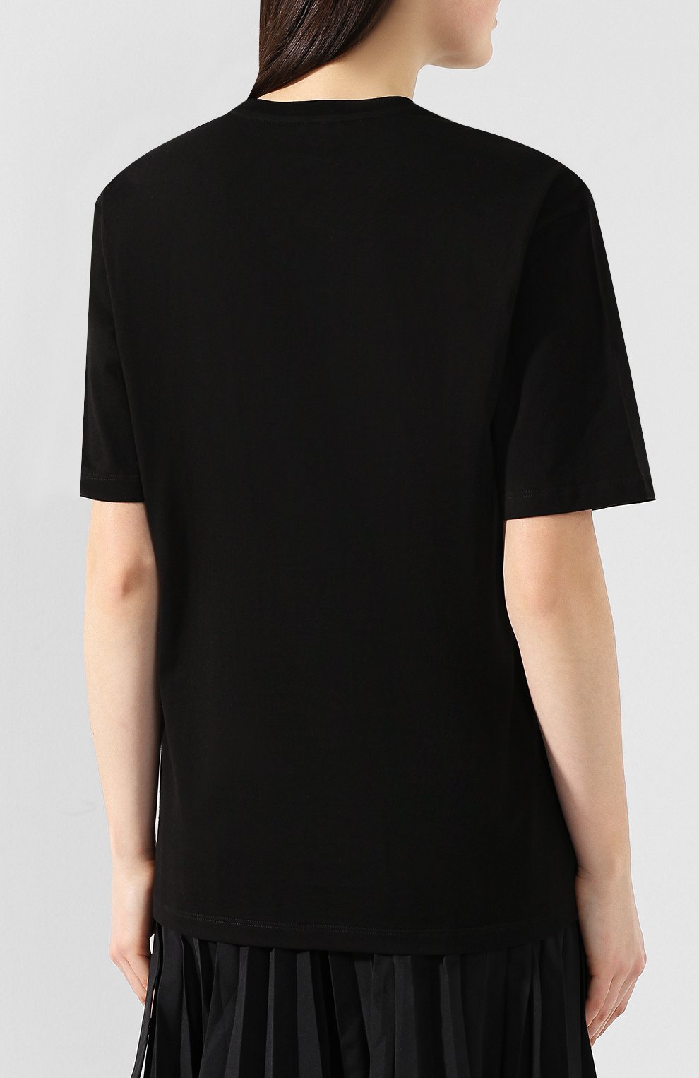 Хлопковая футболка ALEXANDER MCQUEEN черного цвета по цене 29050 руб., арт. 571749/QMZ45, фото 4 Хлопковая футболка ALEXANDER MCQUEEN, арт. 571749/QMZ45, фото 4