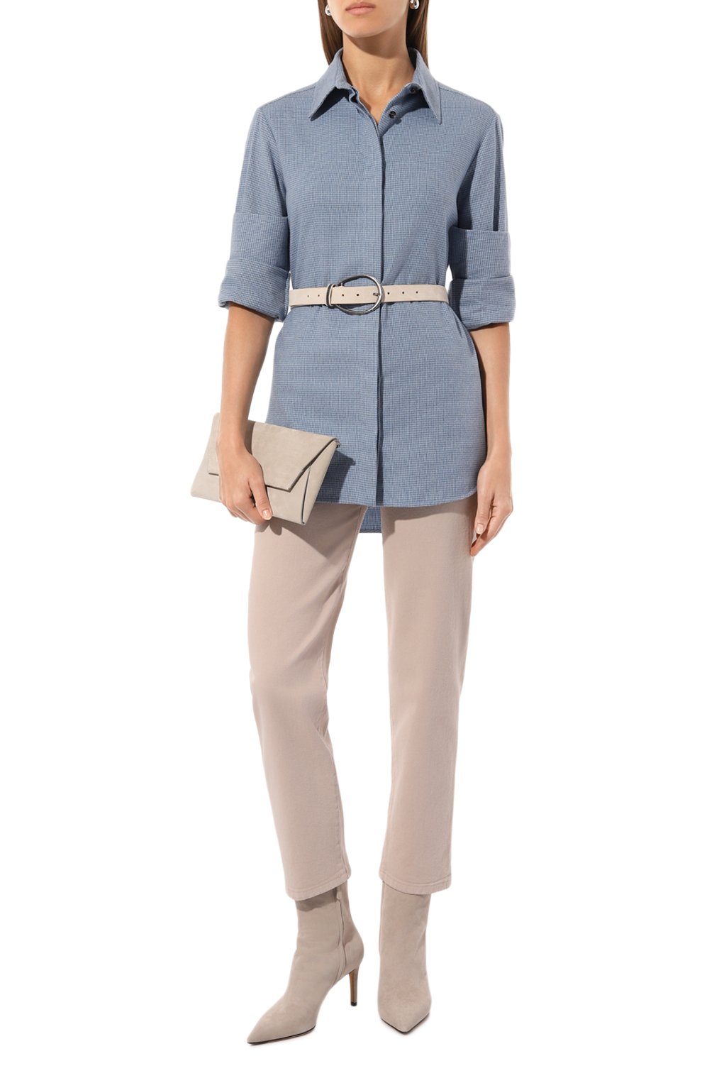 Хлопковая рубашка KITON, арт. D54410H0906301, фото 2