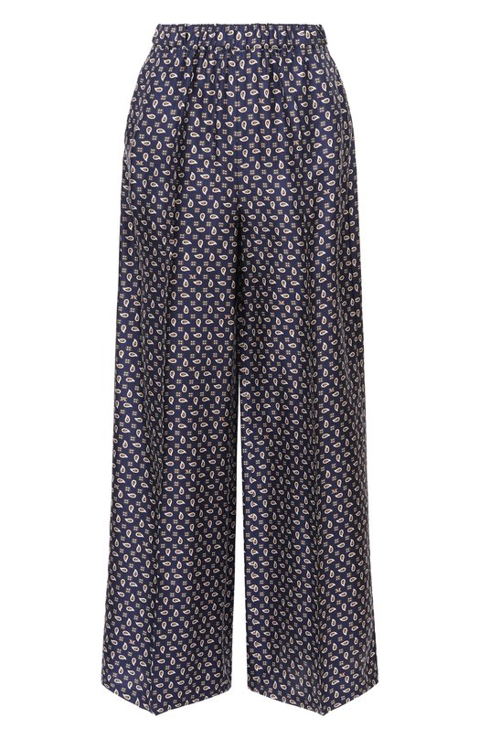 Шелковые брюки Max Mara MXMVISCHI0 Синий MXMVISCHI0