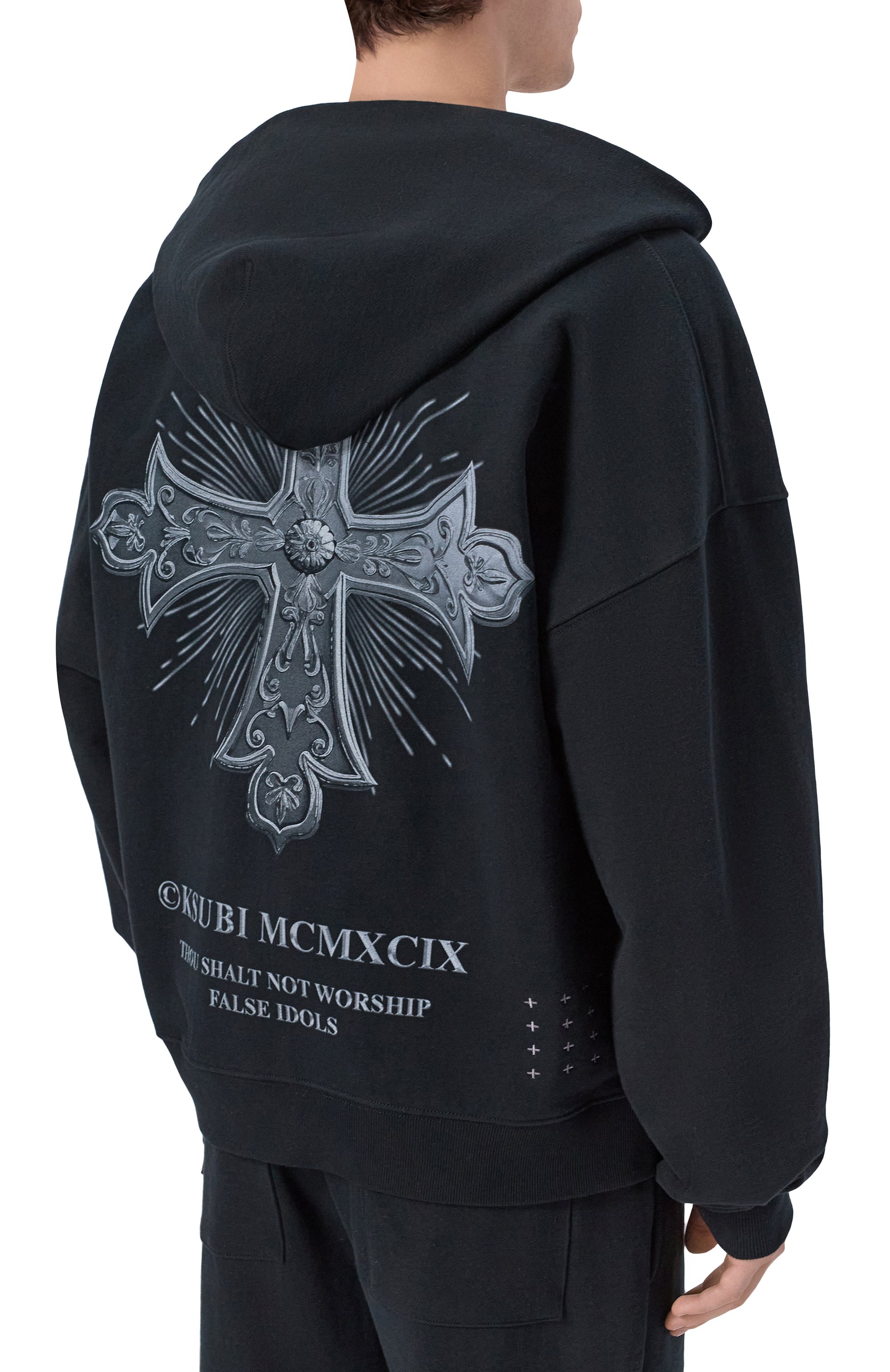 Хлопковая толстовка KSUBI черного цвета по цене 34550 руб., арт. MSP26FL021, фото 4 Хлопковая толстовка KSUBI, арт. MSP26FL021, фото 4