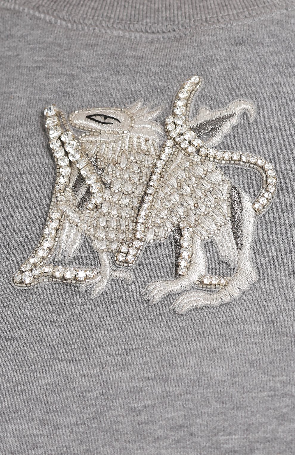 Хлопковый свитшот с декоративной отделкой ALEXANDER MCQUEEN, арт. 485347/QJZ09, фото 5