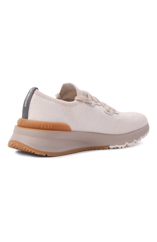 Текстильные кроссовки Brunello Cucinelli MZUKIS0250 Бежевый  MZUKIS0250 Фото 4