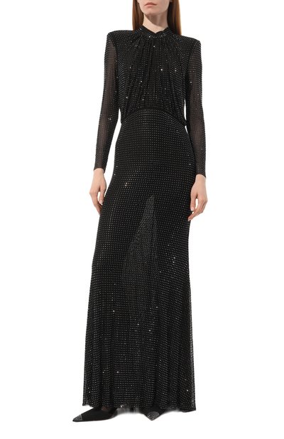 Платье с отделкой стразами SELF-PORTRAIT, арт. AW23-073X-B, фото 2