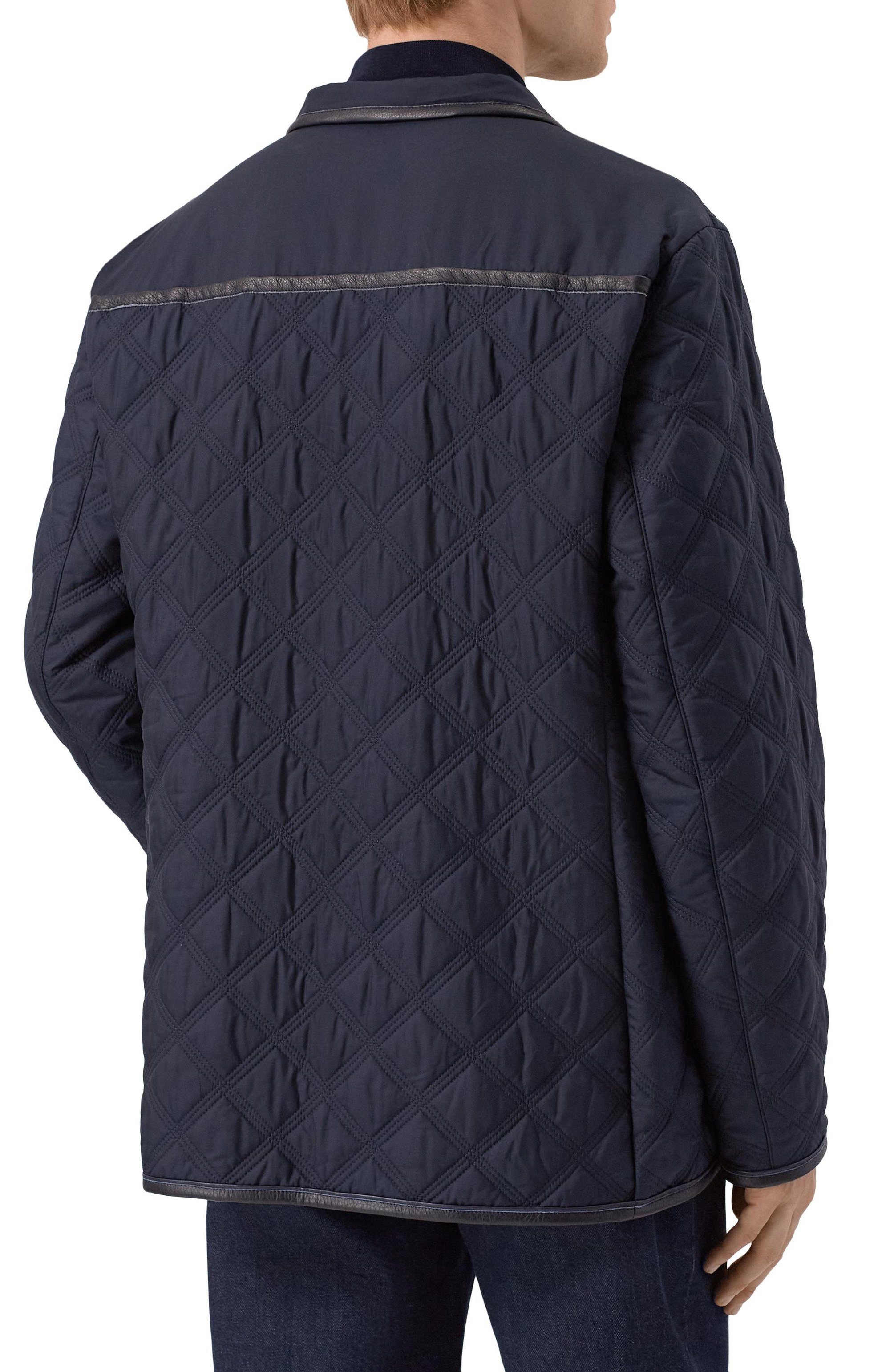 Шелковая куртка с кожаной отделкой ZILLI, арт. ASTA01M0628VCQ000_001, фото 4