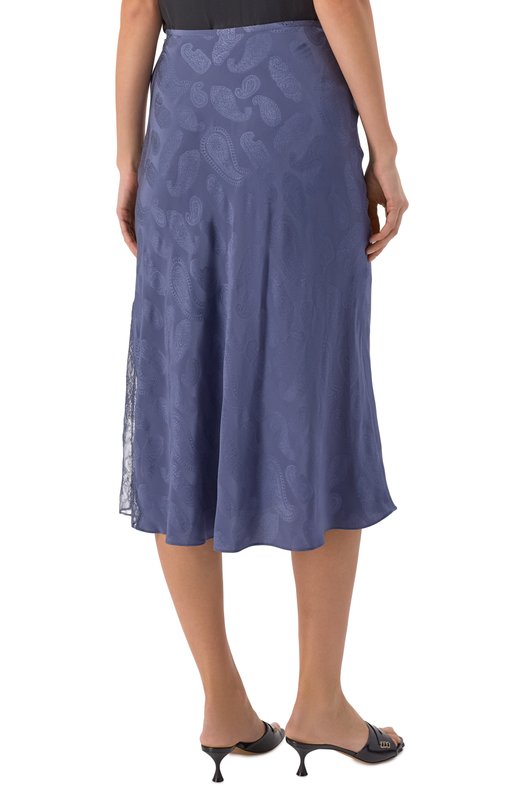 Шелковая юбка Zadig and Voltaire WWSK01643 Синий  WWSK01643 Фото 4