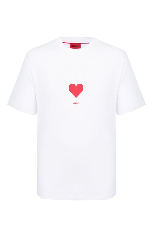 Хлопковая футболка HUGO 50553429 Белый 50553429