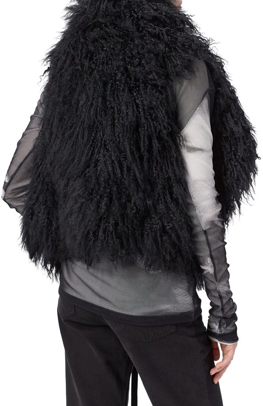Жилет из овчины Ann Demeulemeester B0011421/FR004 Чёрный  B0011421/FR004 Фото 4
