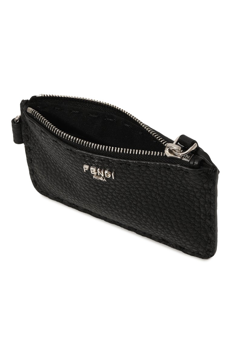 Мужской кожаный футляр для кредитных �карт FENDI черного цвета, арт. 7M0343/AP3B/F0GXN | Фото 3 (Нос: Не проставлено; Материал: Натуральная кожа)