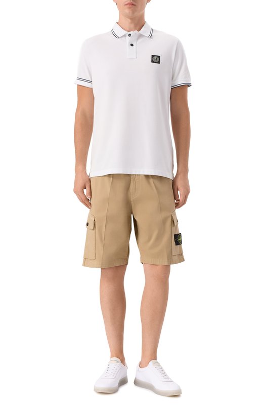 Хлопковые шорты Stone Island K1S15L100L03S0012 Бежевый  K1S15L100L03S0012 Фото 2