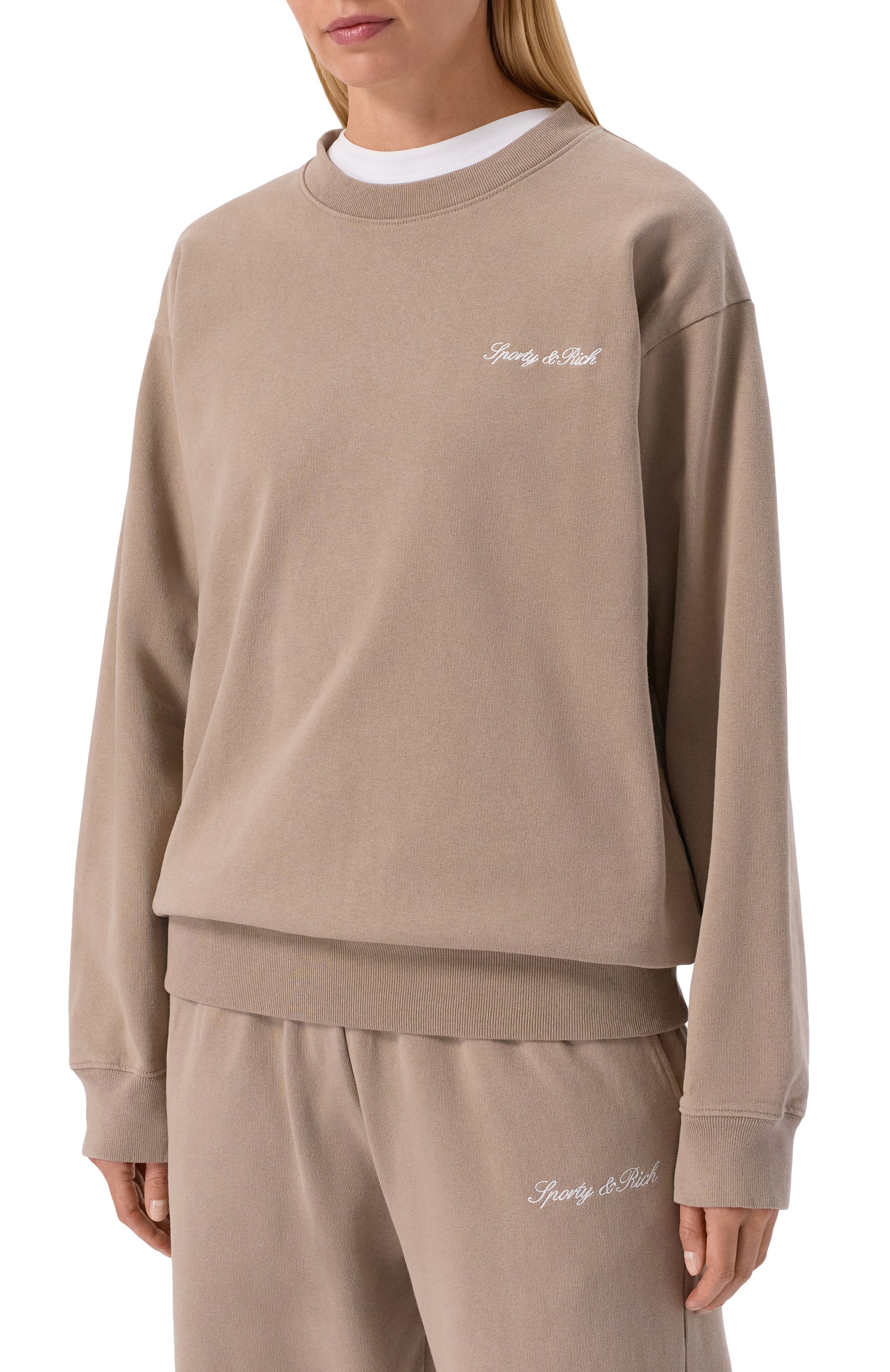 Хлопковый свитшот SPORTY AND RICH, арт. ST07168326BR08, фото 3