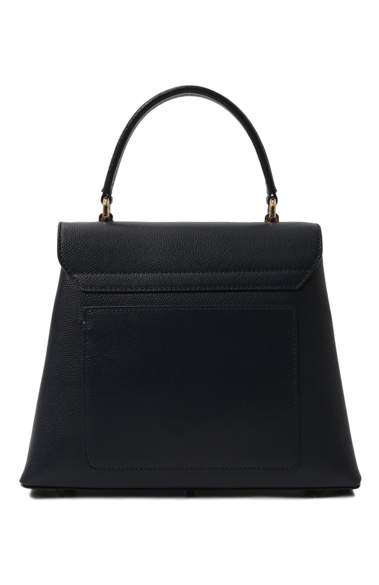Женская сумка furla 1927 FURLA темно-синего цвета, арт. BAKPACO/ARE000 | Фото 6 (Ремень/цепочка: На ремешке; Материал: Натуральная кожа; Размер: small; Сумки-технические: Сумки top-handle)