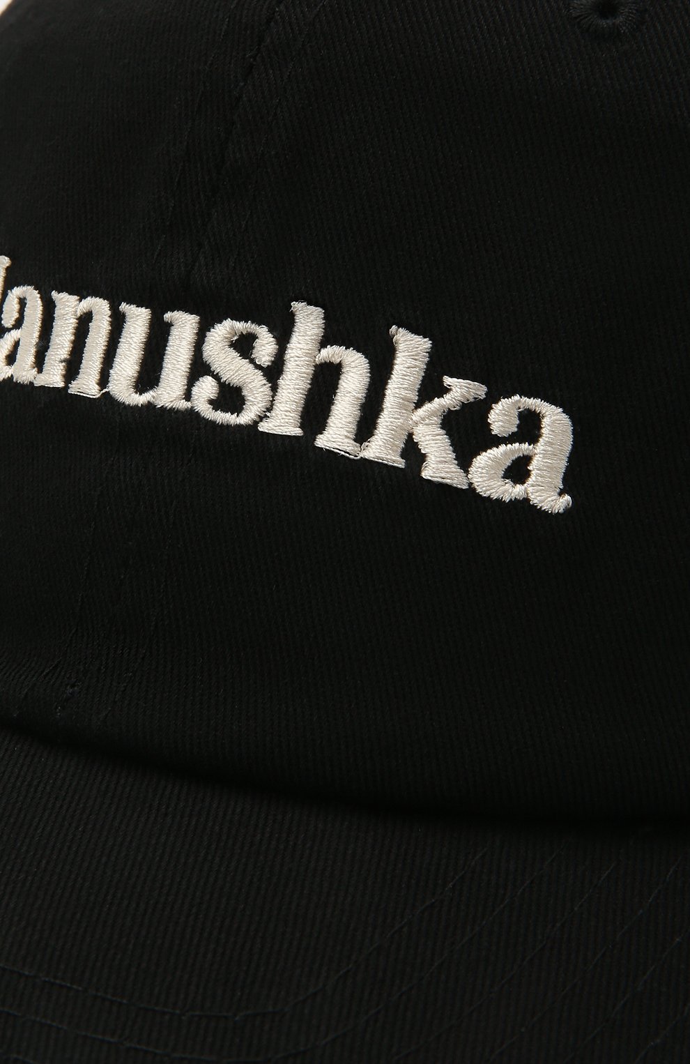Хлопковая бейсболка NANUSHKA черного цвета по цене 13550 руб., арт. NW21SSHT01299, фото 4 Хлопковая бейсболка NANUSHKA, арт. NW21SSHT01299, фото 4