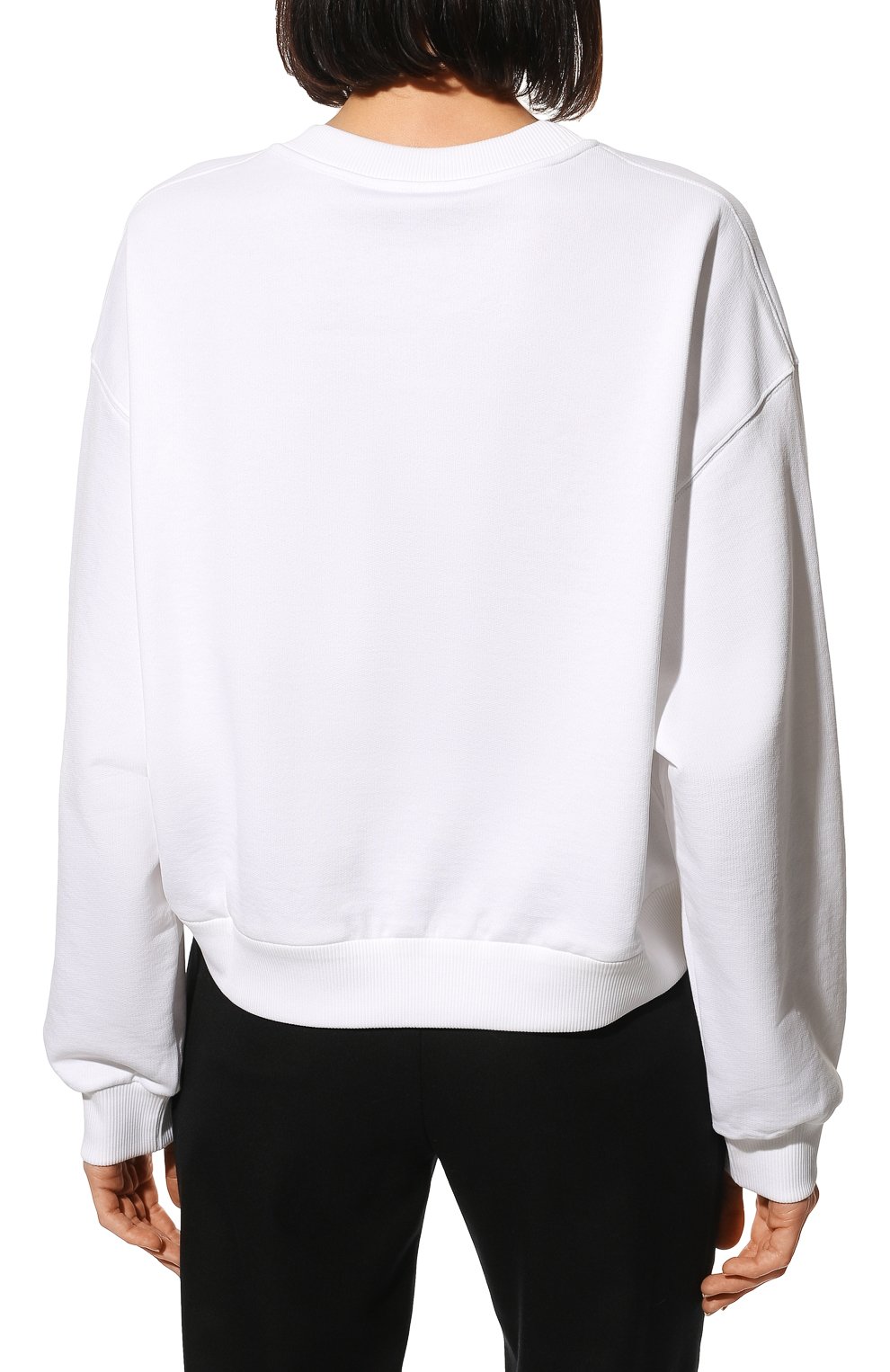 Хлопковый свитшот DOLCE & GABBANA белого цвета по цене 72750 руб., арт. F9L05Z/G7C5I, фото 4 Хлопковый свитшот DOLCE & GABBANA, арт. F9L05Z/G7C5I, фото 4