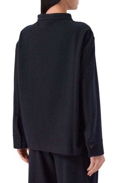 Топ из шерсти и кашемира EMPORIO ARMANI темно-синего цвета по цене 69450 руб., арт. EW004238/AF24421, фото 4 Топ из шерсти и кашемира EMPORIO ARMANI, арт. EW004238/AF24421, фото 4