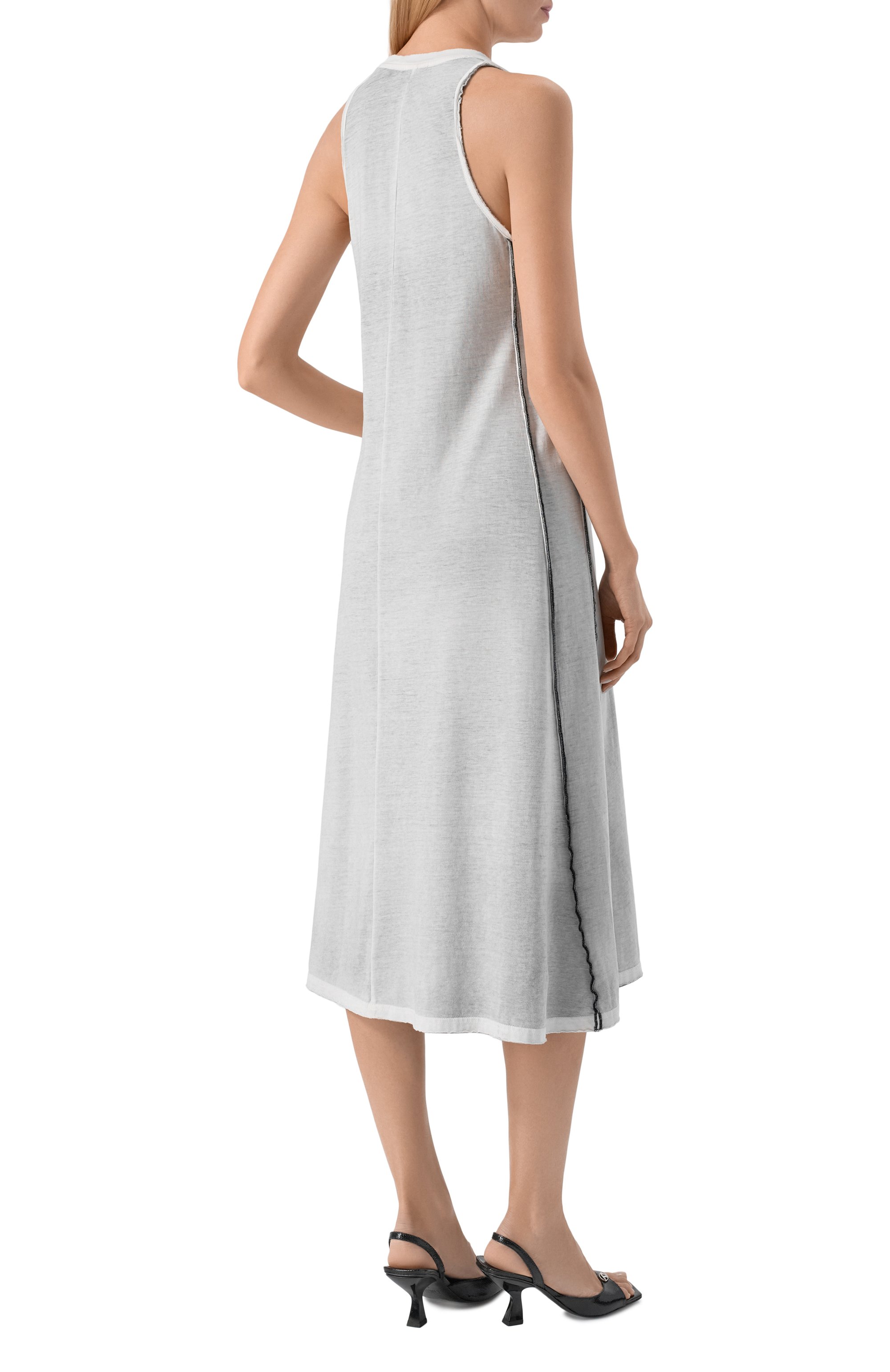 Хлопковое платье DIESEL серого цвета по цене 24100 руб., арт. A20365/0BMCC, фото 3 Хлопковое платье DIESEL, арт. A20365/0BMCC, фото 3