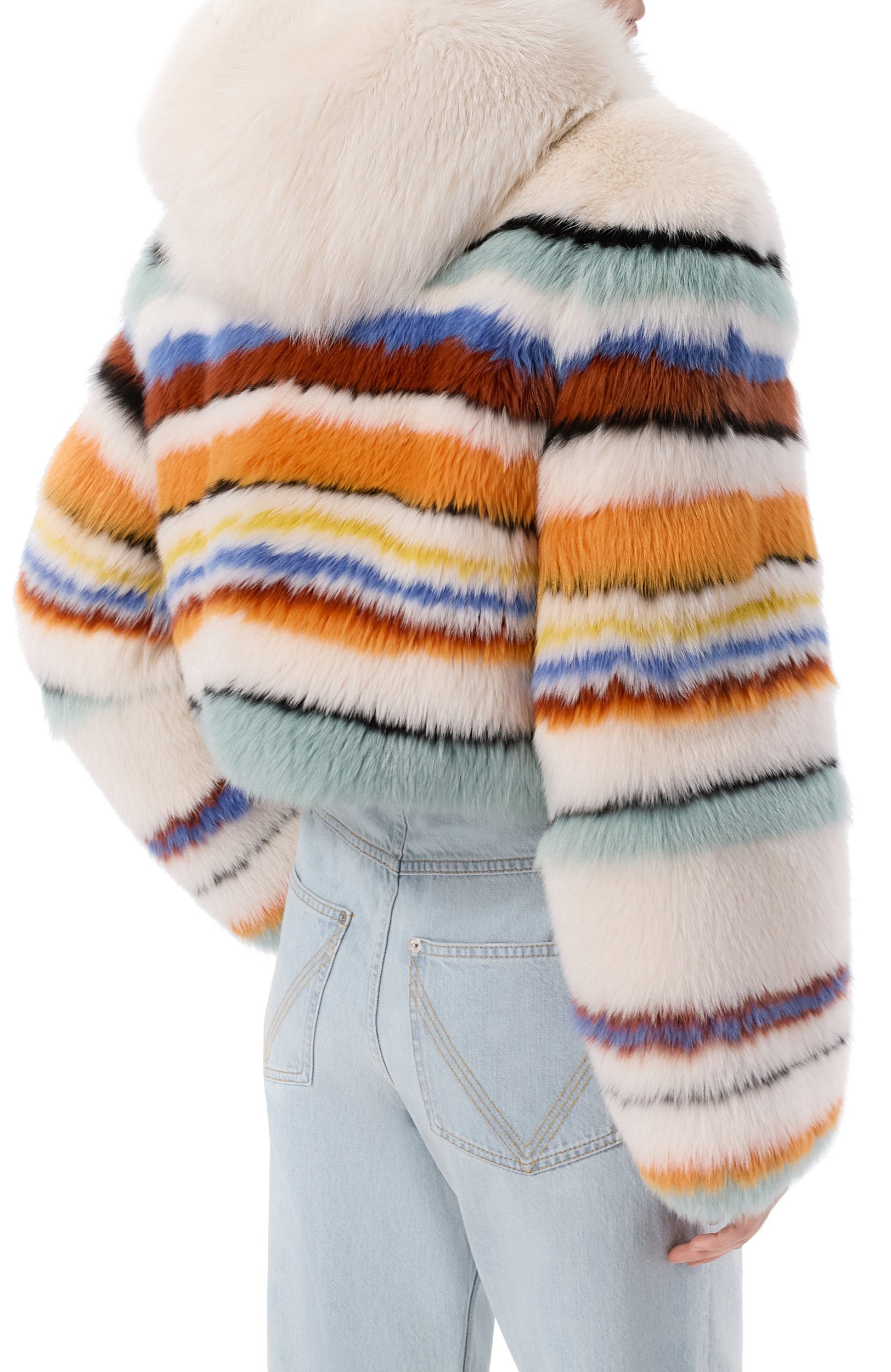 Шуба из лисы MISSONI разноцветного цвета по цене 1995000 руб., арт. I17.MD.208443, фото 4 Шуба из лисы MISSONI, арт. I17.MD.208443, фото 4