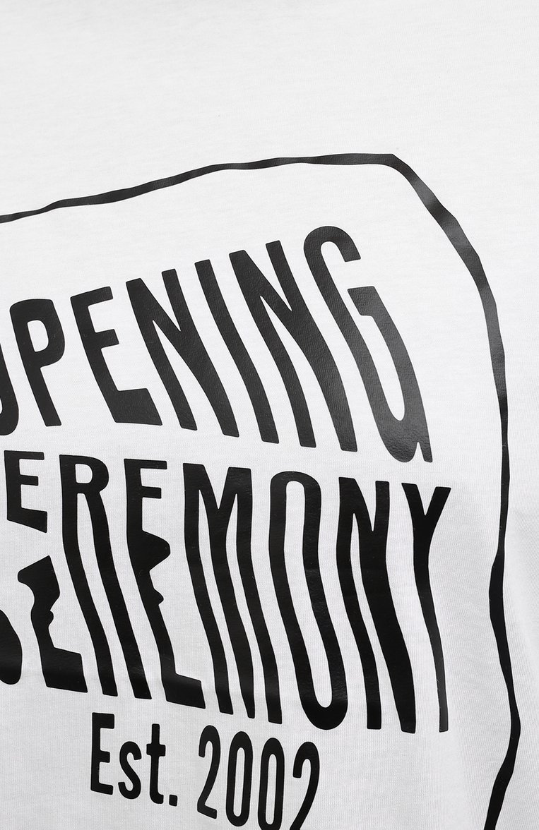 Хлопковая футболка OPENING CEREMONY, арт. YWAA010S21JER001, фото 5