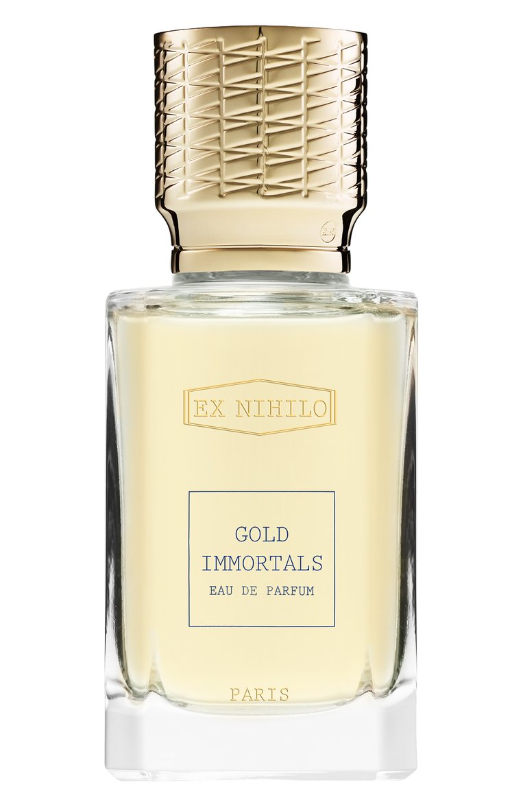 Парфюмерная вода gold immortals (50ml) EX NIHILO бесцветного цвета, арт. 3760264093572 | Фото 1 (Тип аромата: Цветочный, Восточный; Региональные ограничения белый список (Axapta Mercury): Не проставлено; Нос: Не проставлено; Тип продукта - парфюмерия: Парфюмерная вода; Ограничения доставки: flammable)