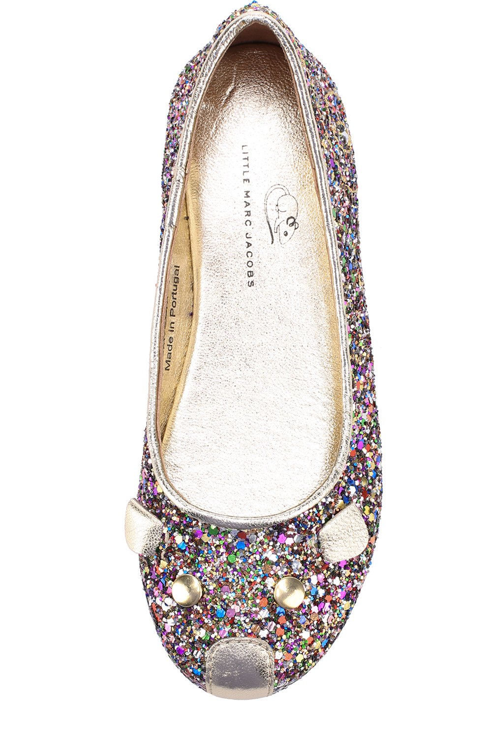 Текстильные балетки с глиттером MARC JACOBS (THE), арт. W19066/28-35, фото 4