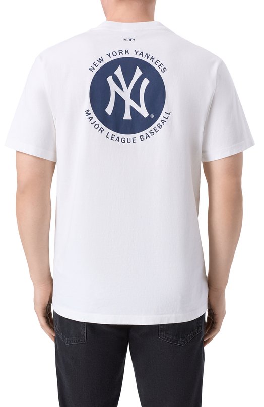 Хлопковая футболка Sporty & Rich x '47 & The New York Yankees Sporty and Rich T0043623659WH01 Белый  T0043623659WH01 Фото 4