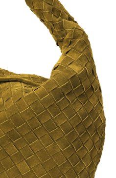 Женская сумка hop large BOTTEGA VENETA зеленого цвета, арт. 763970 V1QE3 | Фото 3 (Материал: Натуральная кожа, Натуральная замша; Материал сплава: Проставлено; Драгоценные камни: Проставлено; Размер: large)