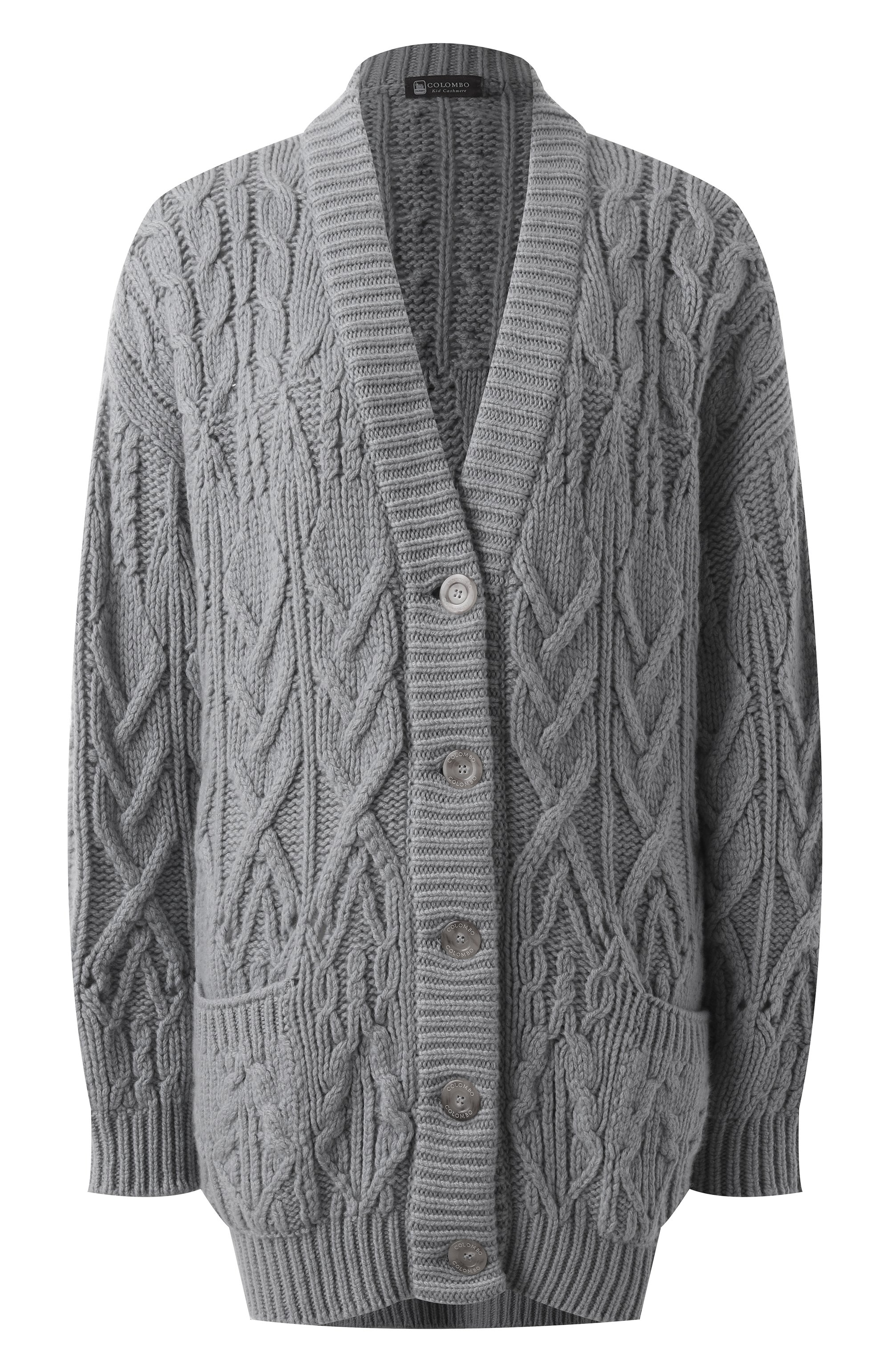 Кашемировый кардиган COLOMBO голубого цвета по цене 562000 руб., арт. MA04321/1-1.8KC, фото 1 Кашемировый кардиган COLOMBO, арт. MA04321/1-1.8KC, фото 1