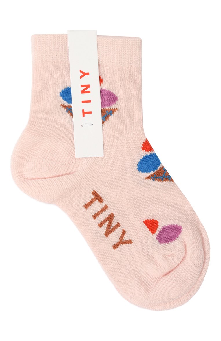 Детские хлопковые носки TINYCOTTONS светло-розового цвета, арт. SS23-233 | Фото 1 (Материал: Текстиль, Хлопок, Синтетический материал; Нос: Не проставлено; Кросс-КТ: Носки)