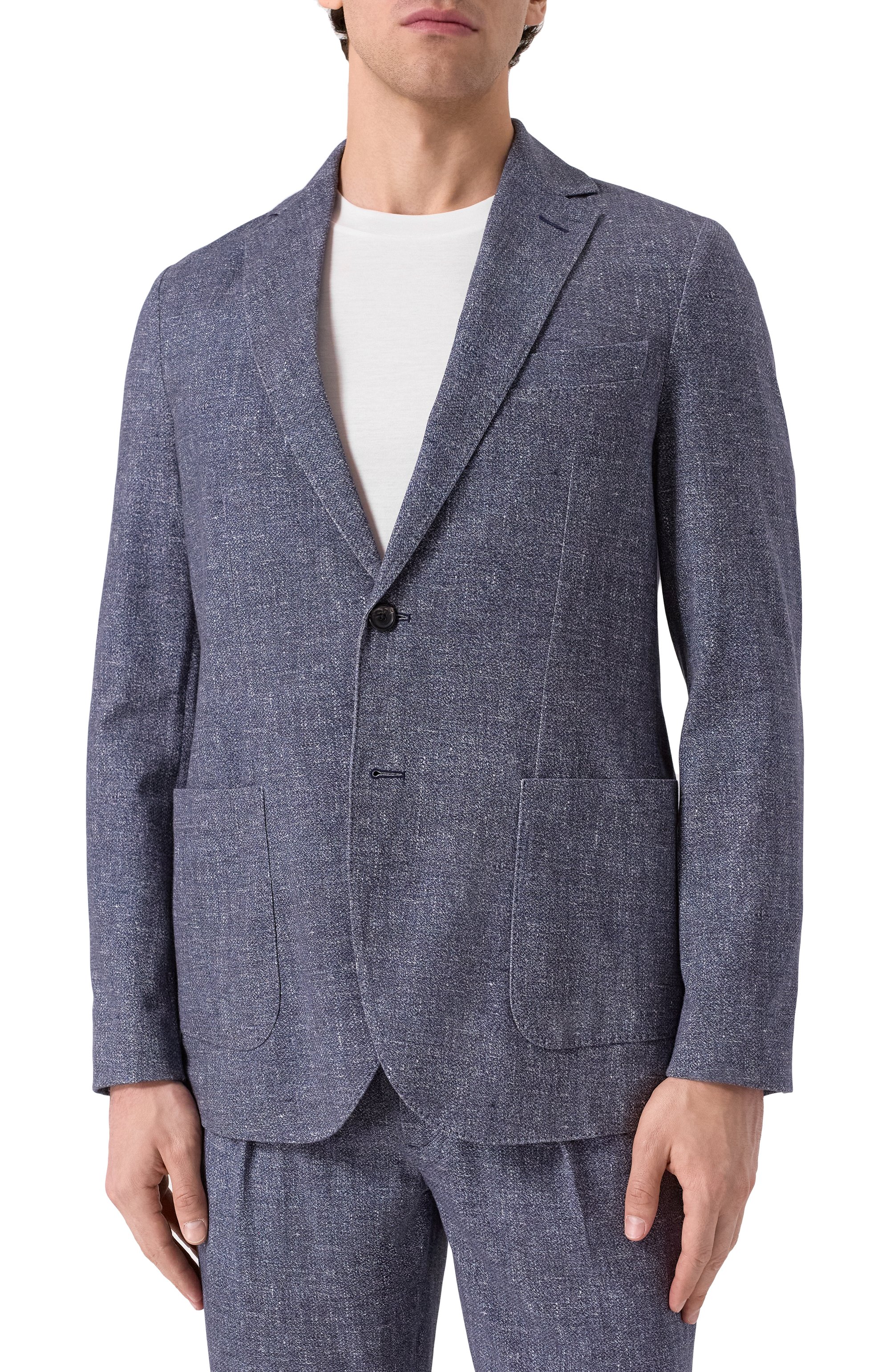 Хлопковый пиджак CIRCOLO 1901 синего цвета по цене 63400 руб., арт. CN4776, фото 5 Хлопковый пиджак CIRCOLO 1901, арт. CN4776, фото 5